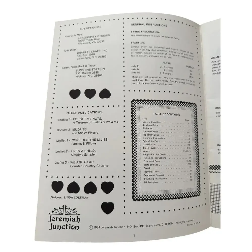 Vintage Country Hospitality Bible Quotes Cross Stitch Design Booklet 15 Designs